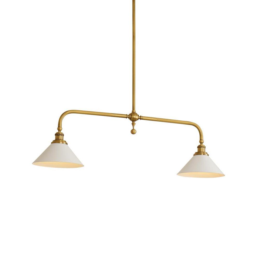 Pendant Light Aluminum Ceramic 40 in Adjustable Dining Table Island Hanging Ceiling Lamp White Modern Minimalist Lighting | Thomler