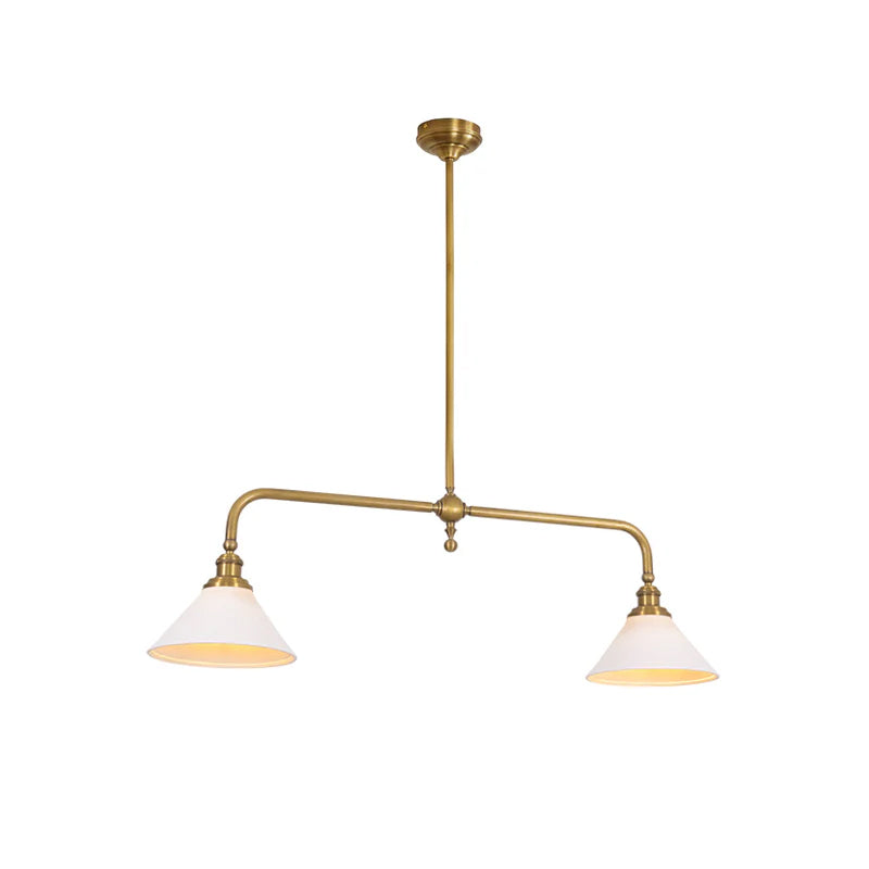 Pendant Light Aluminum Ceramic 40 in Adjustable Dining Table Island Hanging Ceiling Lamp White Modern Minimalist Lighting | Thomler
