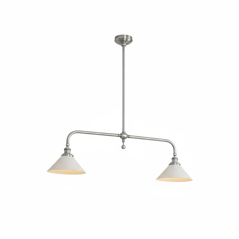Pendant Light Aluminum Ceramic 40 in Adjustable Dining Table Island Hanging Ceiling Lamp White Modern Minimalist Lighting | Thomler