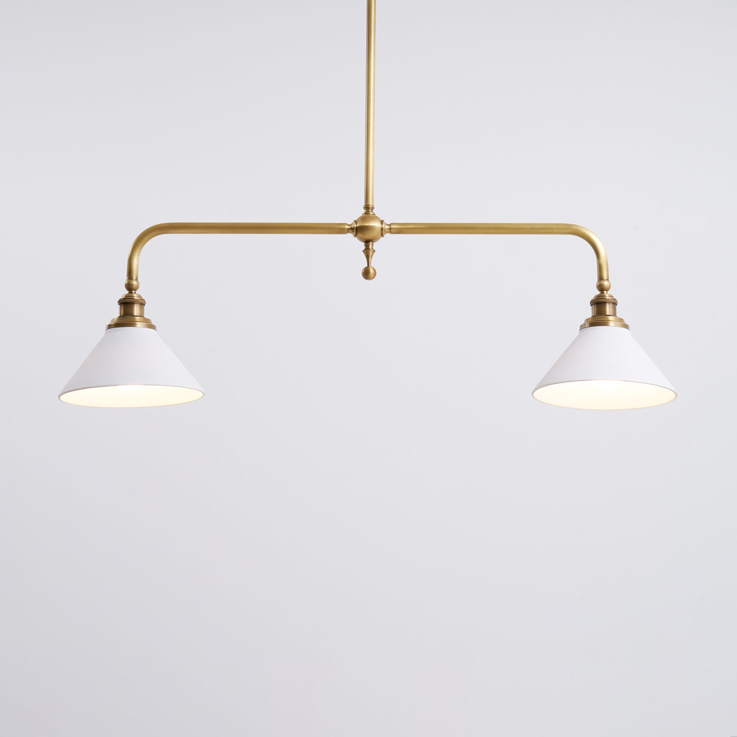 Pendant Light Aluminum Ceramic 40 in Adjustable Dining Table Island Hanging Ceiling Lamp White Modern Minimalist Lighting | Thomler