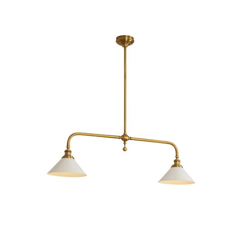 Pendant Light Aluminum Ceramic 40 in Adjustable Dining Table Island Hanging Ceiling Lamp White Modern Minimalist Lighting | Thomler