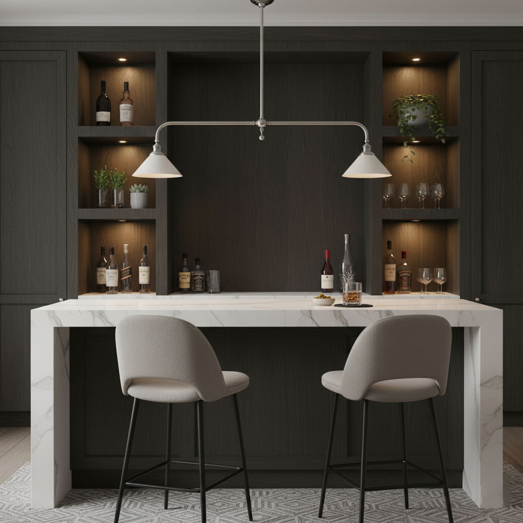 Pendant Light Aluminum Ceramic 40 in Adjustable Dining Table Island Hanging Ceiling Lamp White Modern Minimalist Lighting | Thomler
