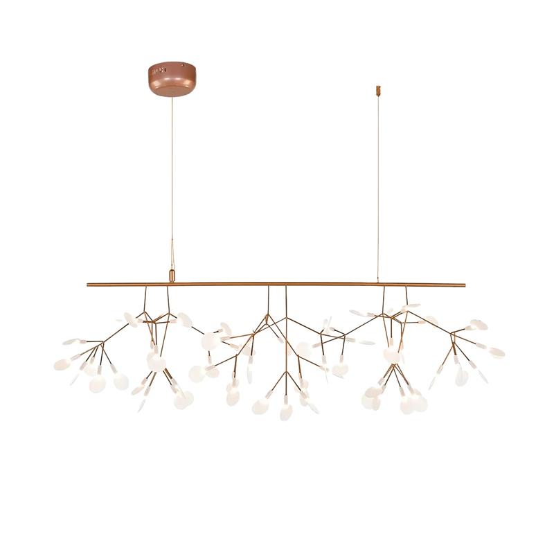 Chandelier Metal Acrylic LED 150.0 cm White Dining Room Sculptural Branch Ceiling Light Fixture | Thomler