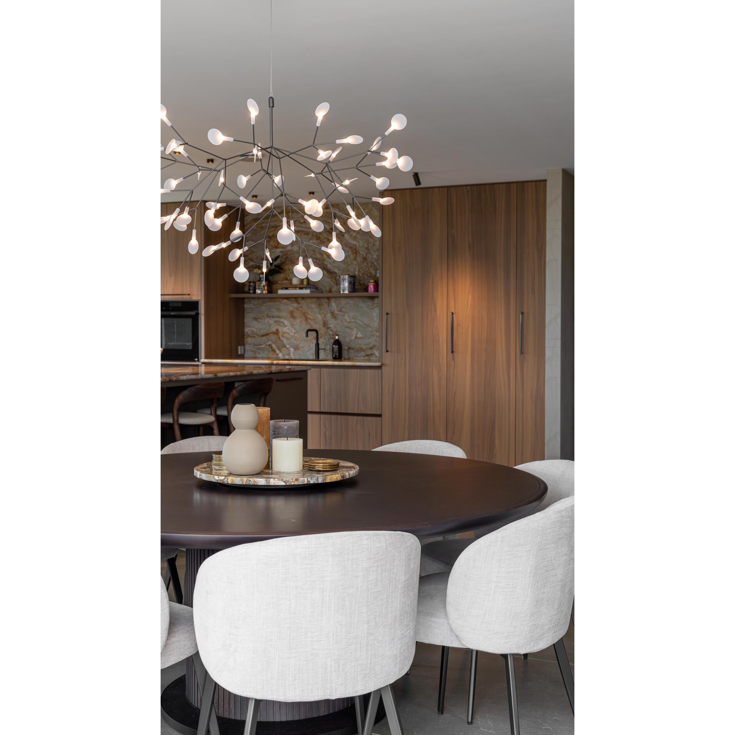 Chandelier Metal Acrylic LED 150.0 cm White Dining Room Sculptural Branch Ceiling Light Fixture | Thomler