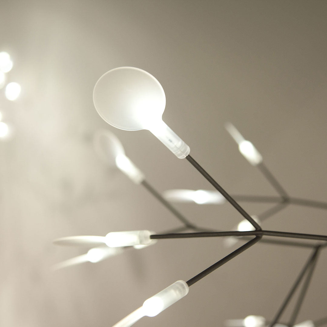 Chandelier Metal Acrylic LED 150.0 cm White Dining Room Sculptural Branch Ceiling Light Fixture | Thomler