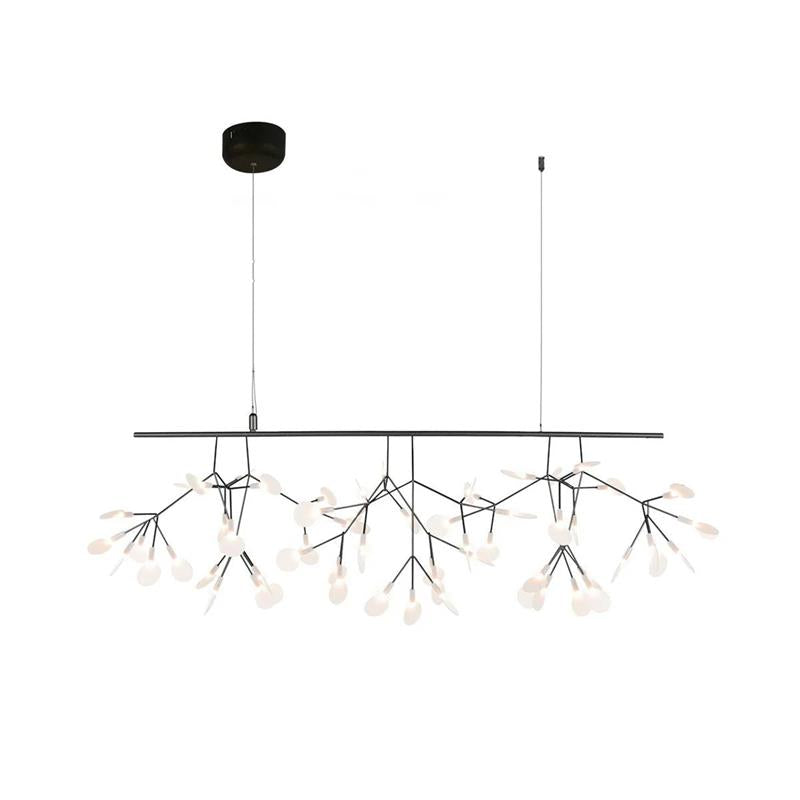 Chandelier Metal Acrylic LED 150.0 cm White Dining Room Sculptural Branch Ceiling Light Fixture | Thomler
