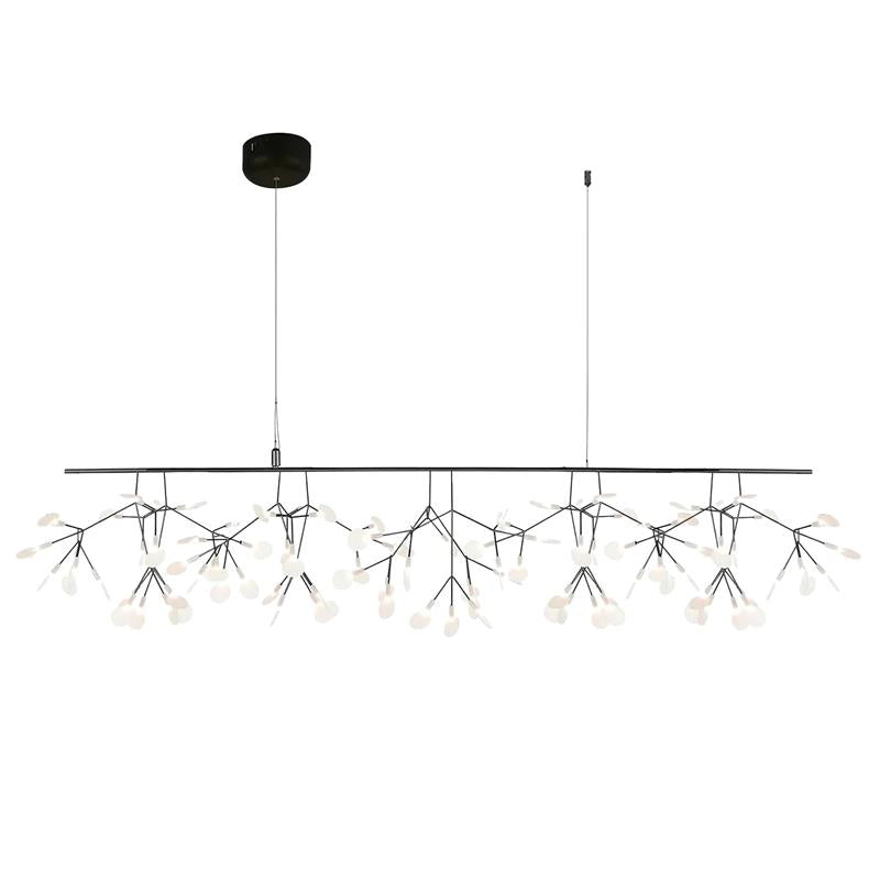 Chandelier Metal Acrylic LED 150.0 cm White Dining Room Sculptural Branch Ceiling Light Fixture | Thomler