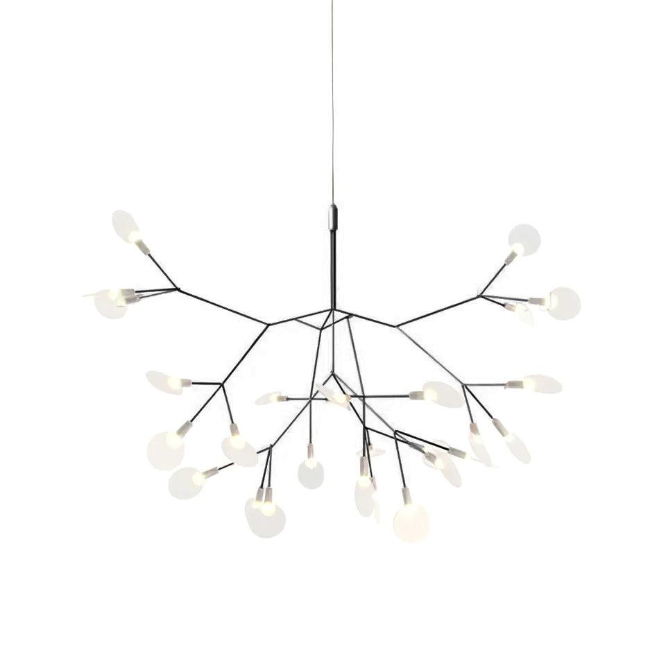 Black Firefly LED Chandelier 38.6 in Decorative Ceiling Light Warm Ambient Lighting Modern Living Room Bedroom Dining Area | Thomler