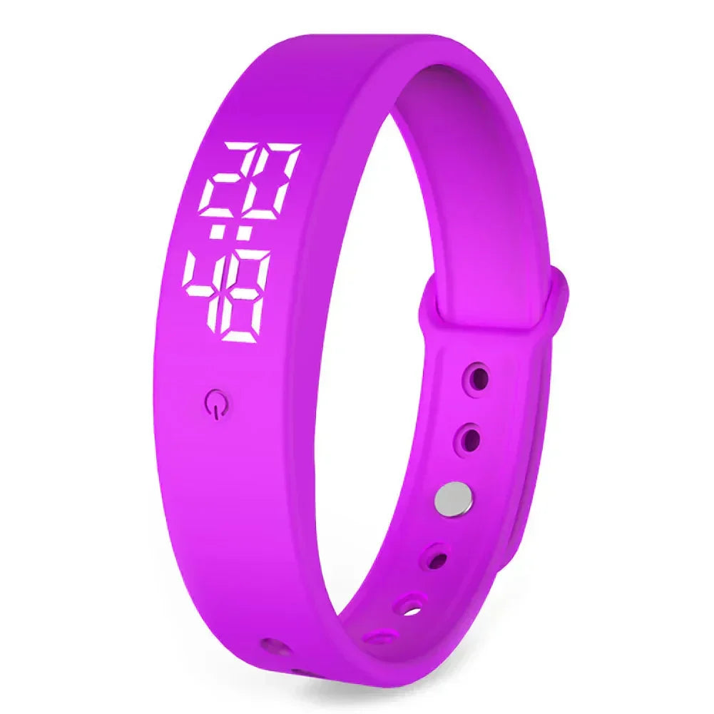 Digital Fitness Watch with Vibration Alerts, Waterproof LED Sports Wristwatch for Swimming and Running | Thomler