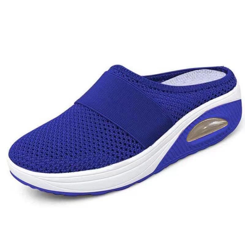 Cushioned Slip-On Walking Sneakers with Air Sole Technology for Women | Breathable Mesh Athletic Shoes for All-Day Standing and Comfort | Thomler