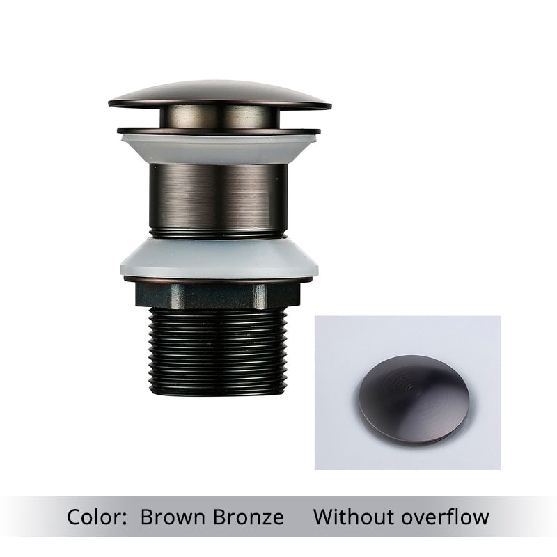 Vessel Sink Drain Assembly with Pop-Up Stopper for Modern Bathrooms – Overflow & Non-Overflow Configurations | Thomler