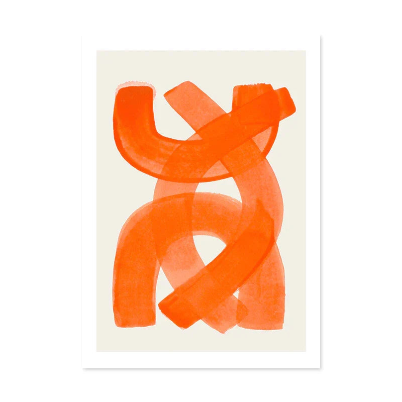 Retro Painterly Statement Art Print on Cotton Canvas | Thomler