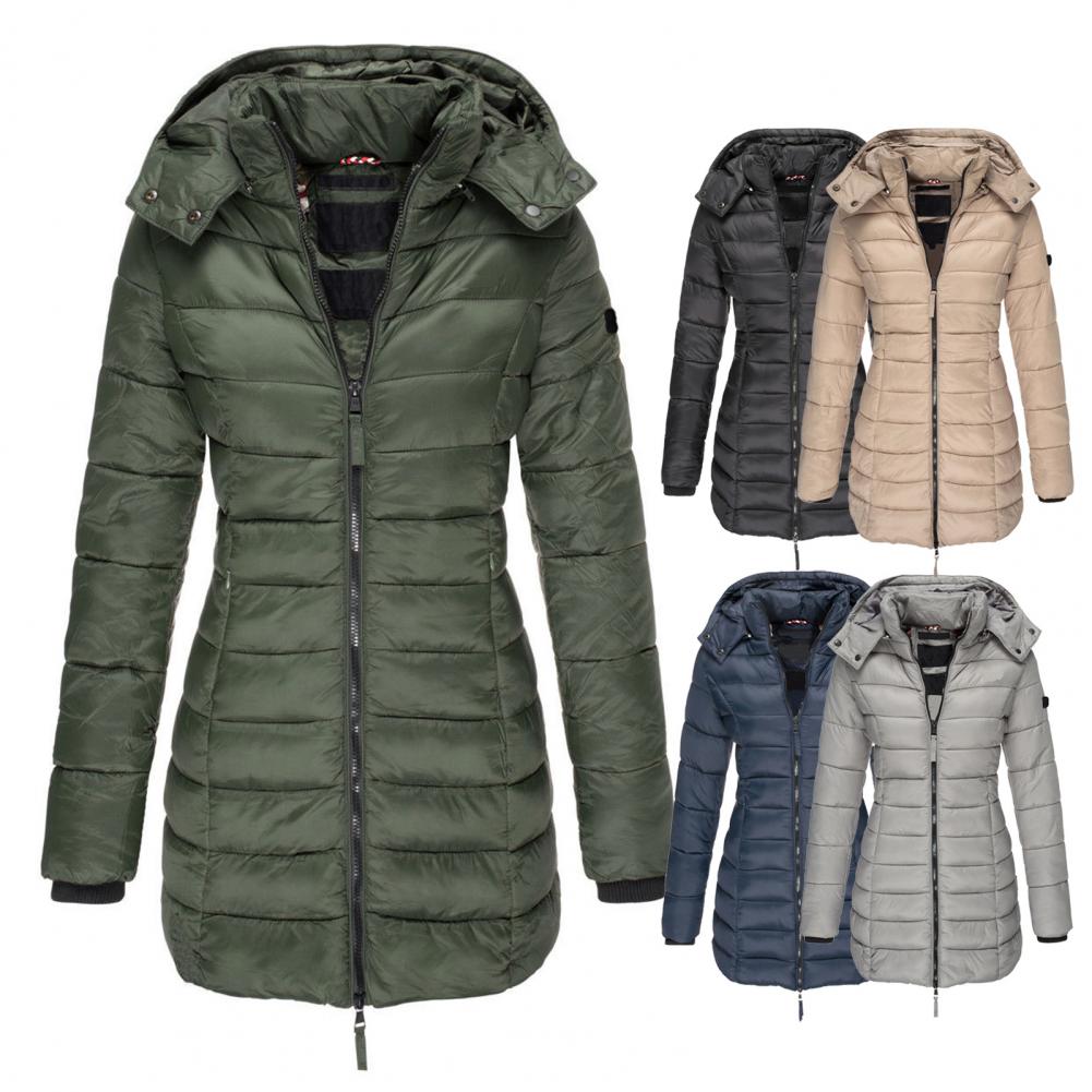 Women's Hooded Trench Coat – Oversized Warm Jacket for Fall Winter Spring – Water-Resistant Long Windbreaker | Thomler