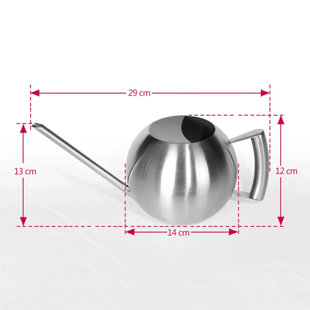 Watering Can Stainless Steel 11 in Indoor Plant Care Precise Pouring Home Garden Tool Durable Minimalist Design | Thomler