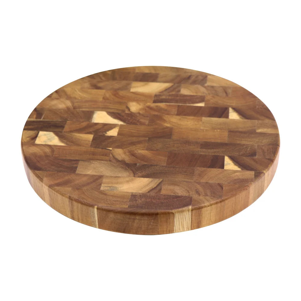 Jaswehome Acacia Wood End Graan Snijplanken Houten Butcher Blok Vlees Snijden Hout Dikke Board Ronde Houten Snijplanken