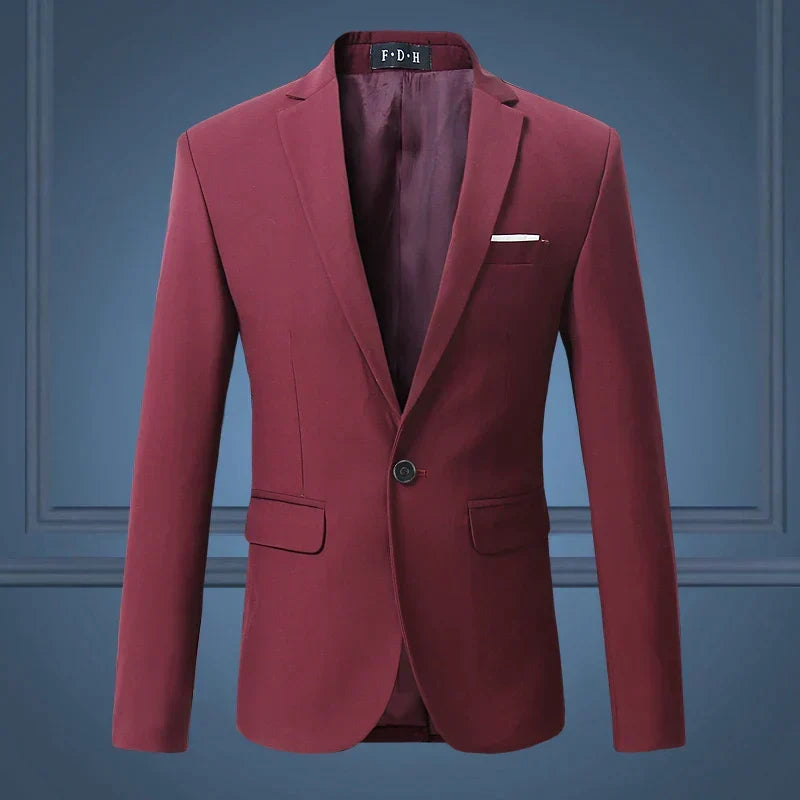 Men's Tailored Blazer Jacket Business Casual Single Breasted Sport Coat Suit Jacket for Work Office Formal Events Wedding | Thomler