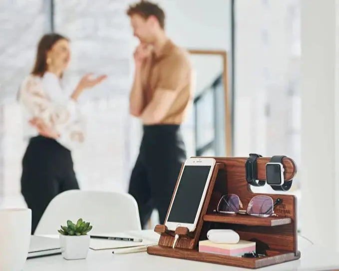 Desktop Caddy with Phone Dock and Accessory Compartments for Office Organization | Thomler
