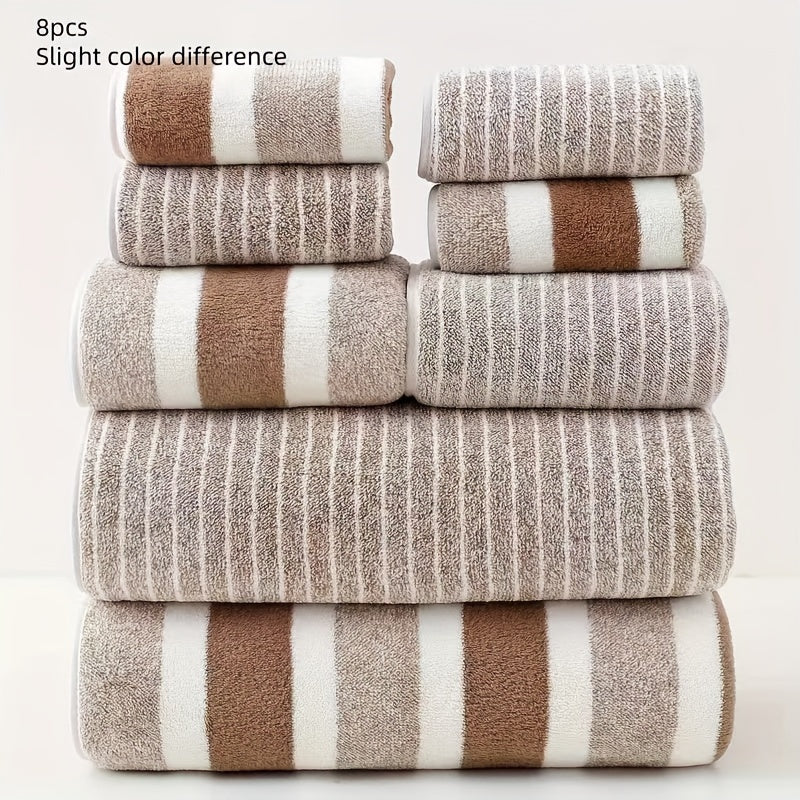 Bath Towel Set Coral Fleece 280 g/m² Neutral Bathroom Gym Travel Soft Absorbent Quick Drying Towels | Thomler