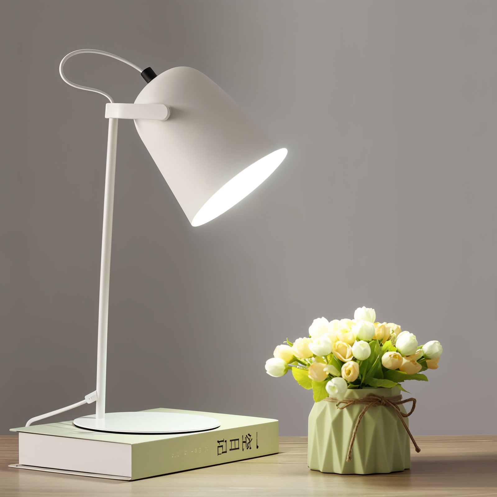 Adjustable Desk Lamp with Swivel Shade – Macaroon Color Metal Reading Light for Study & Bedside – 5.9 in x 13.8 in Compact Design | Thomler