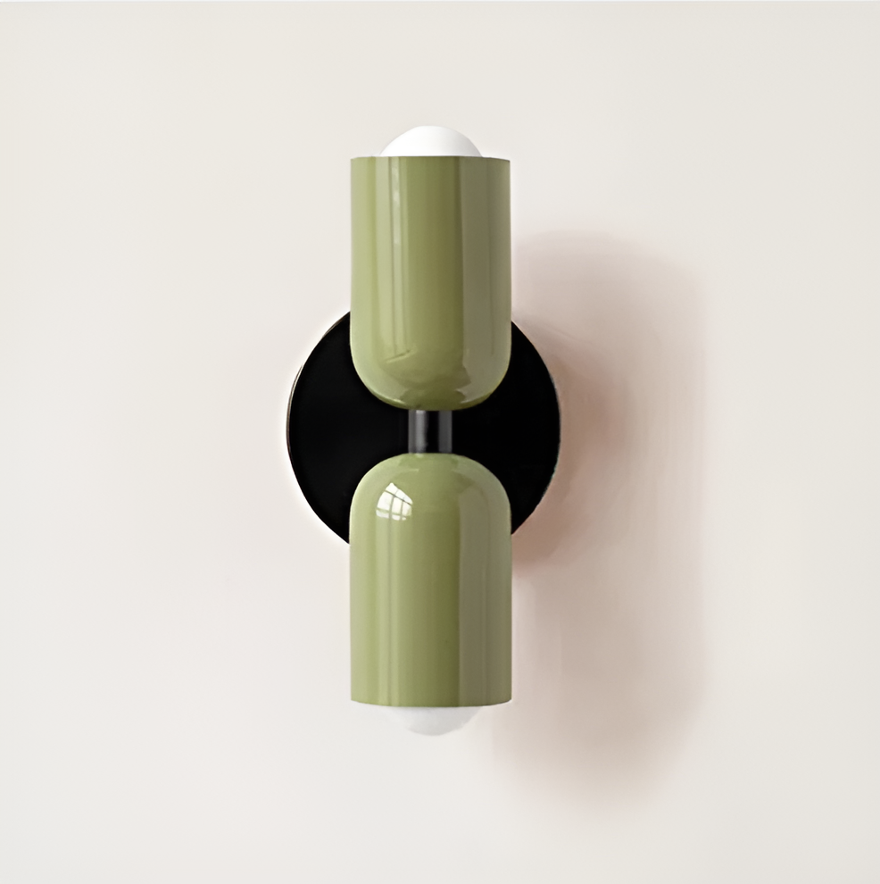 Wall Lamp Metal Plastic 12.0 cm Double Sided Beige Red Bedroom Hallway LED Lighting Modern Indoor Sconce | Thomler