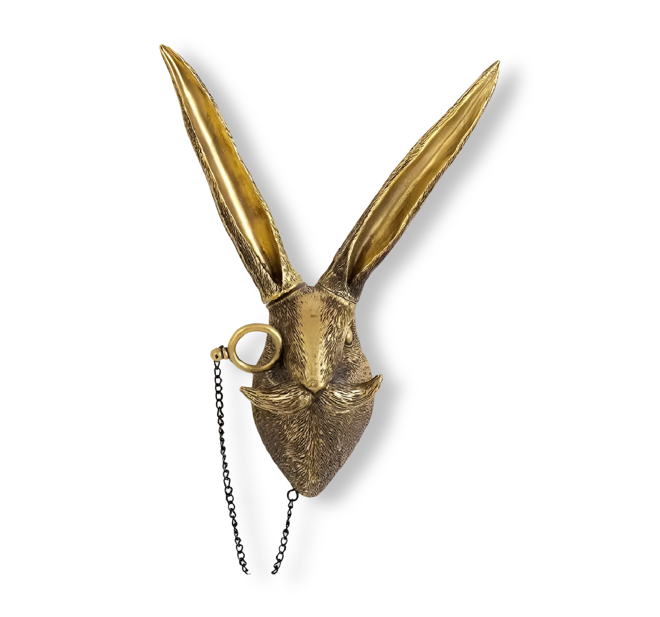 Animal Head Wall Hook Resin Decorative Hanger for Keys Coats Bags Entryway Bedroom Handcrafted Bronze Brass Wildlife Accent Organizer Home | Thomler