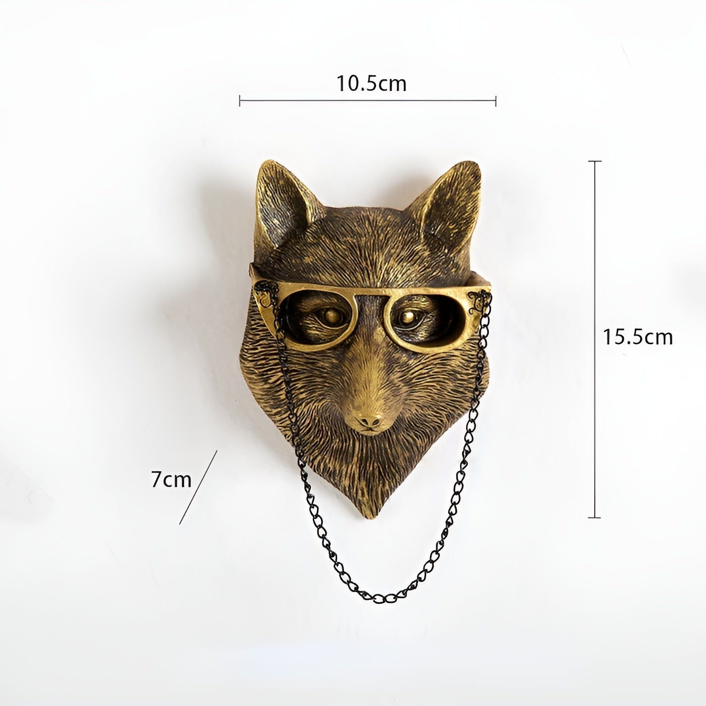 Animal Head Wall Hook Resin Decorative Hanger for Keys Coats Bags Entryway Bedroom Handcrafted Bronze Brass Wildlife Accent Organizer Home | Thomler