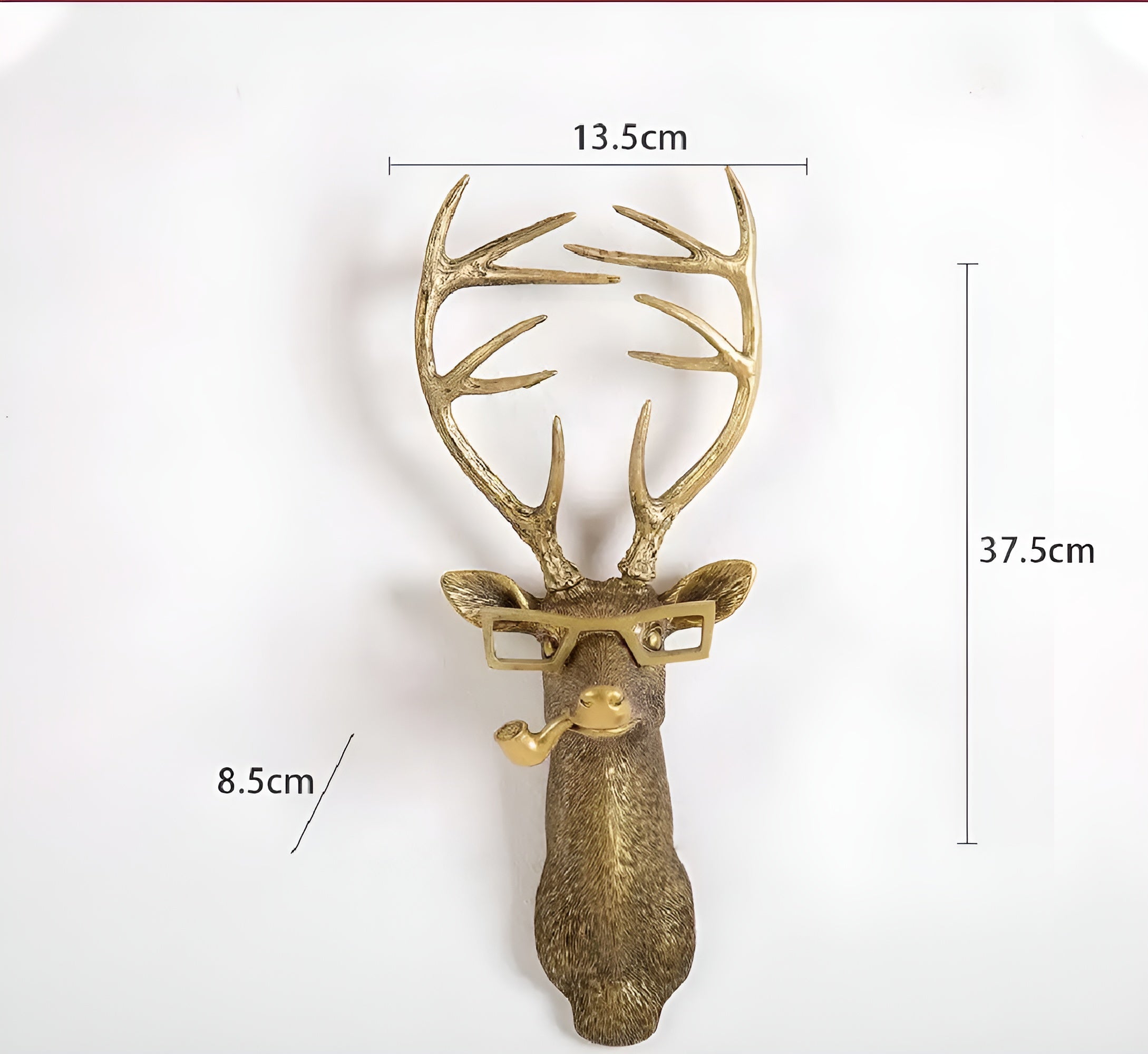 Animal Head Wall Hook Resin Decorative Hanger for Keys Coats Bags Entryway Bedroom Handcrafted Bronze Brass Wildlife Accent Organizer Home | Thomler