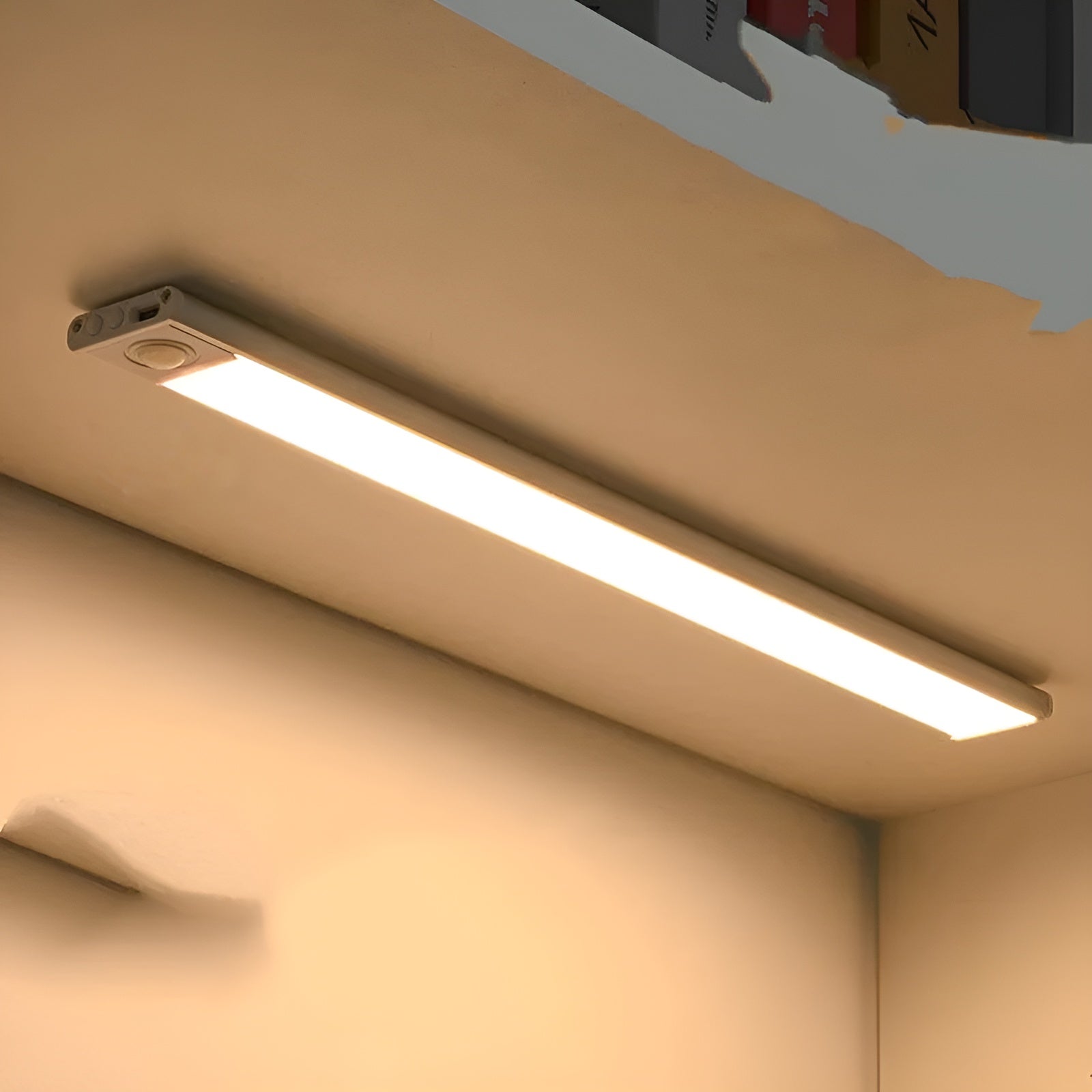 Cabinet Light Aluminium 40.0 cm White Motion Sensor Wardrobe Kitchen Under Cabinet Rechargeable LED Wireless Lighting | Thomler