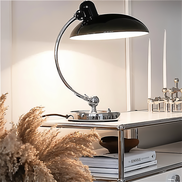 Adjustable Iron Dome Desk Lamp with Swivel Arm Classic Retro Office Task Light for Reading Workstation Nightstand Study Room 16.7 in Tall | Thomler