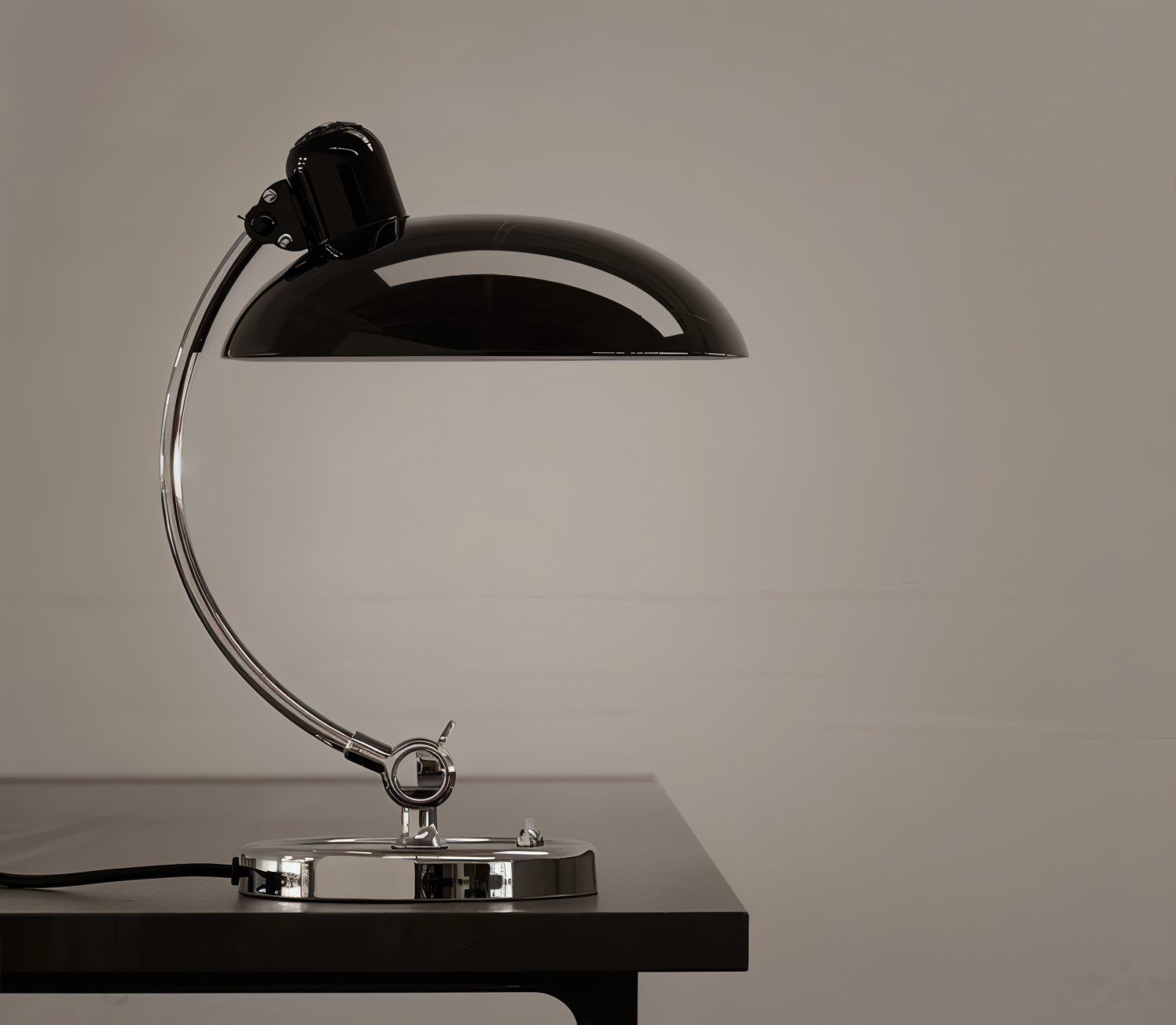 Desk Lamp Iron 42.5 cm Black Adjustable Reading Study Bedside Task Light Retro Dome Table Lamp | Thomler