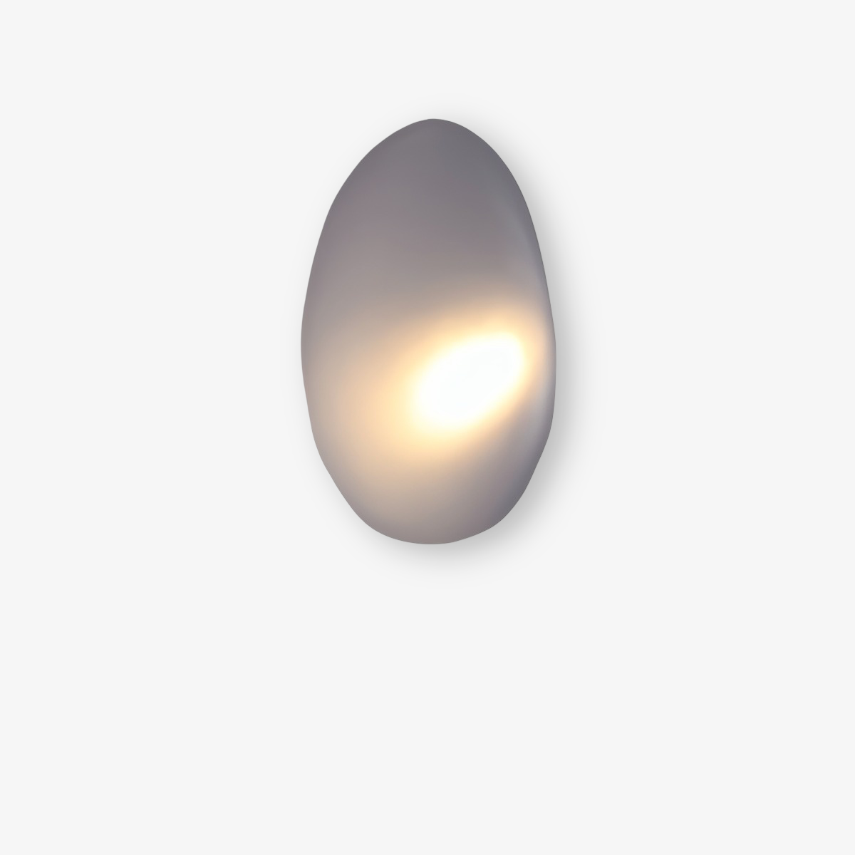 Glass Pebble-Shaped LED Wall Sconce – Warm White Light, Modern Minimalist Design for Living Room, Bedroom, Hallway – Blue, Amber, Smoke | Thomler
