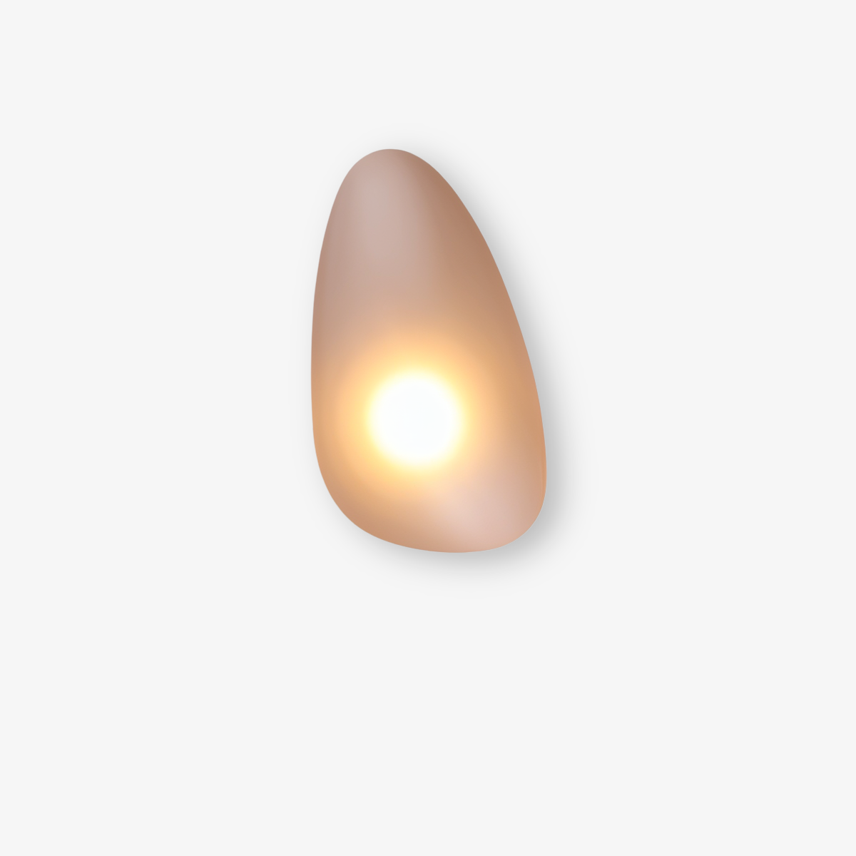Glass Pebble-Shaped LED Wall Sconce – Warm White Light, Modern Minimalist Design for Living Room, Bedroom, Hallway – Blue, Amber, Smoke | Thomler