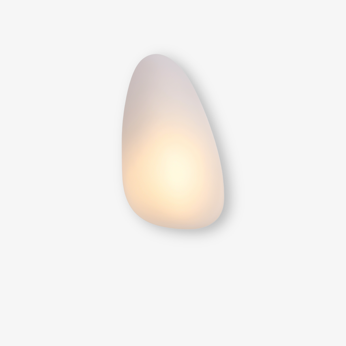 Glass Pebble-Shaped LED Wall Sconce – Warm White Light, Modern Minimalist Design for Living Room, Bedroom, Hallway – Blue, Amber, Smoke | Thomler