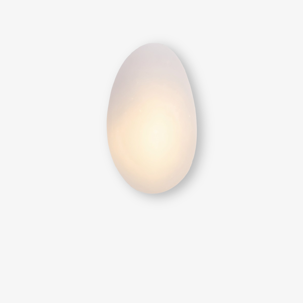 Glass Pebble-Shaped LED Wall Sconce – Warm White Light, Modern Minimalist Design for Living Room, Bedroom, Hallway – Blue, Amber, Smoke | Thomler