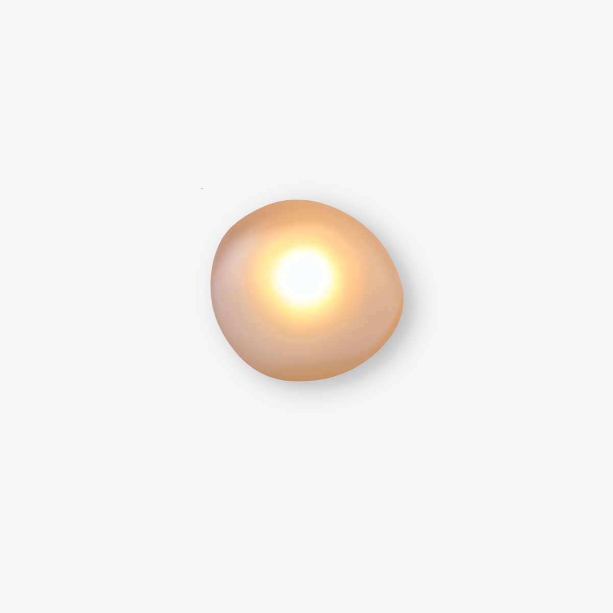 Glass Pebble-Shaped LED Wall Sconce – Warm White Light, Modern Minimalist Design for Living Room, Bedroom, Hallway – Blue, Amber, Smoke | Thomler