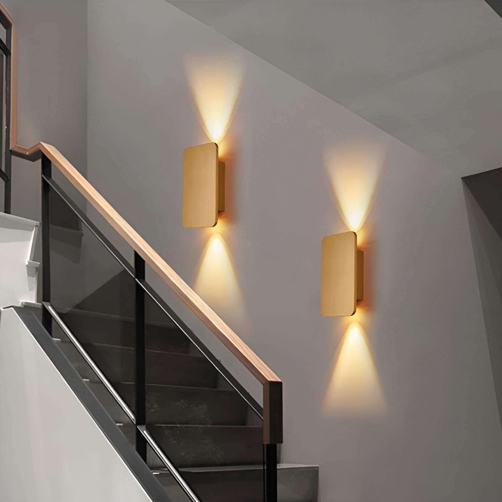 Wall Lamp Aluminium 6W Black Up Down Bedroom Hallway Modern Wall Lighting Fixture | Thomler