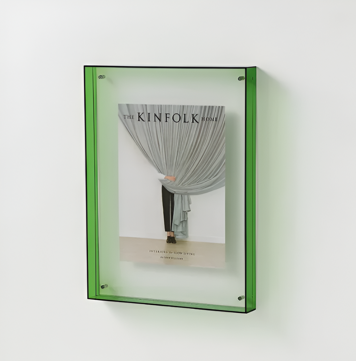 Clear Acrylic Photo Frame Stand – Frameless Floating Picture Holder for Desk & Wall Display – Modern Minimalist Design for Prints | Thomler