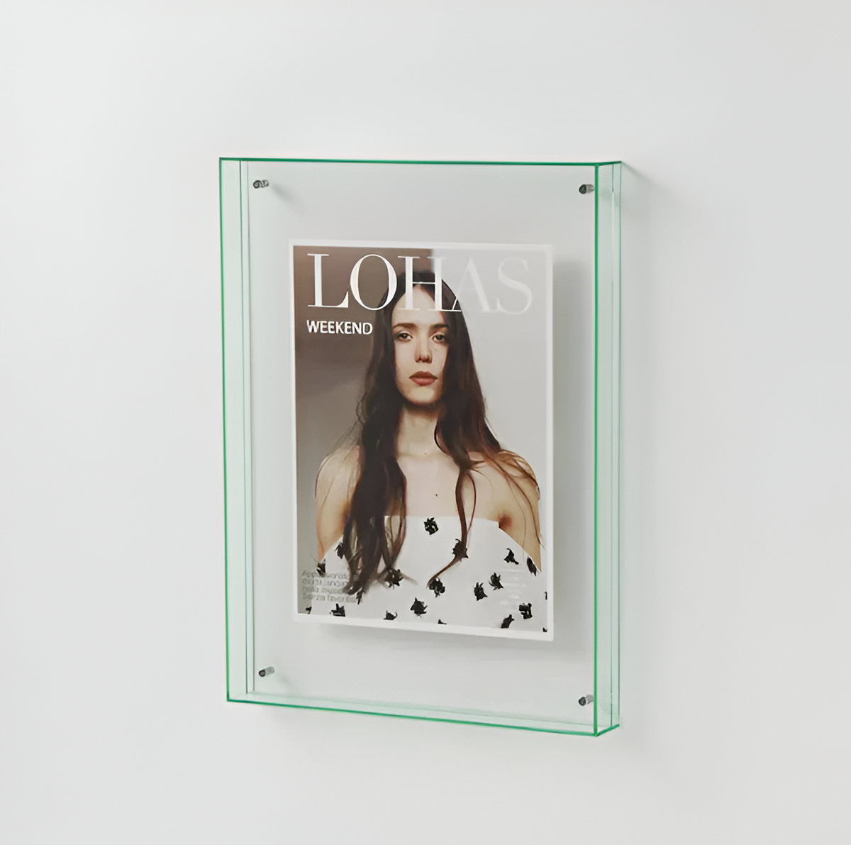 Clear Acrylic Photo Frame Stand – Frameless Floating Picture Holder for Desk & Wall Display – Modern Minimalist Design for Prints | Thomler