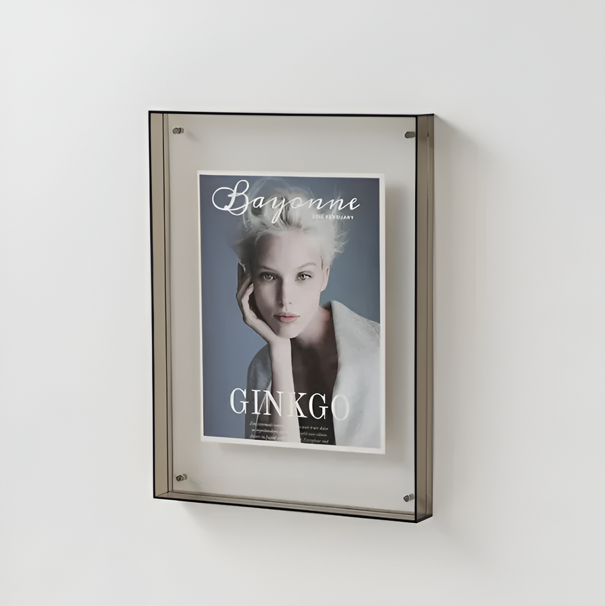 Clear Acrylic Photo Frame Stand – Frameless Floating Picture Holder for Desk & Wall Display – Modern Minimalist Design for Prints | Thomler