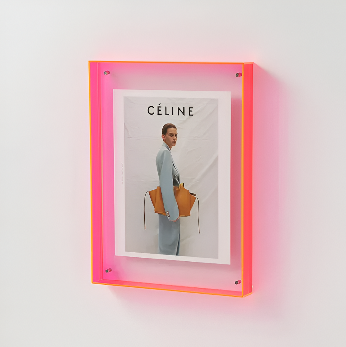Clear Acrylic Photo Frame Stand – Frameless Floating Picture Holder for Desk & Wall Display – Modern Minimalist Design for Prints | Thomler