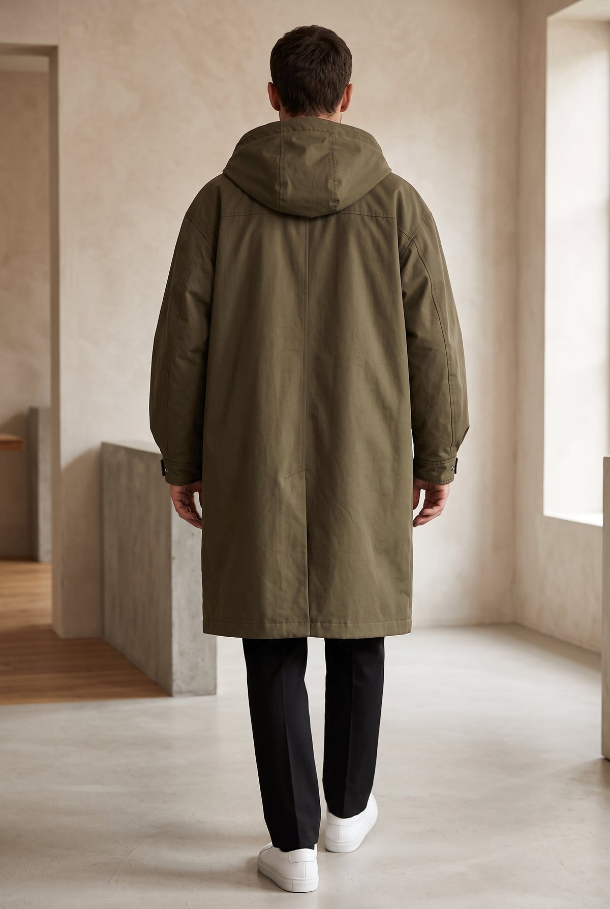 Men's Waterproof Jacket with Adjustable Hood and Front Zip Storm Guard for Rain Protection | Thomler