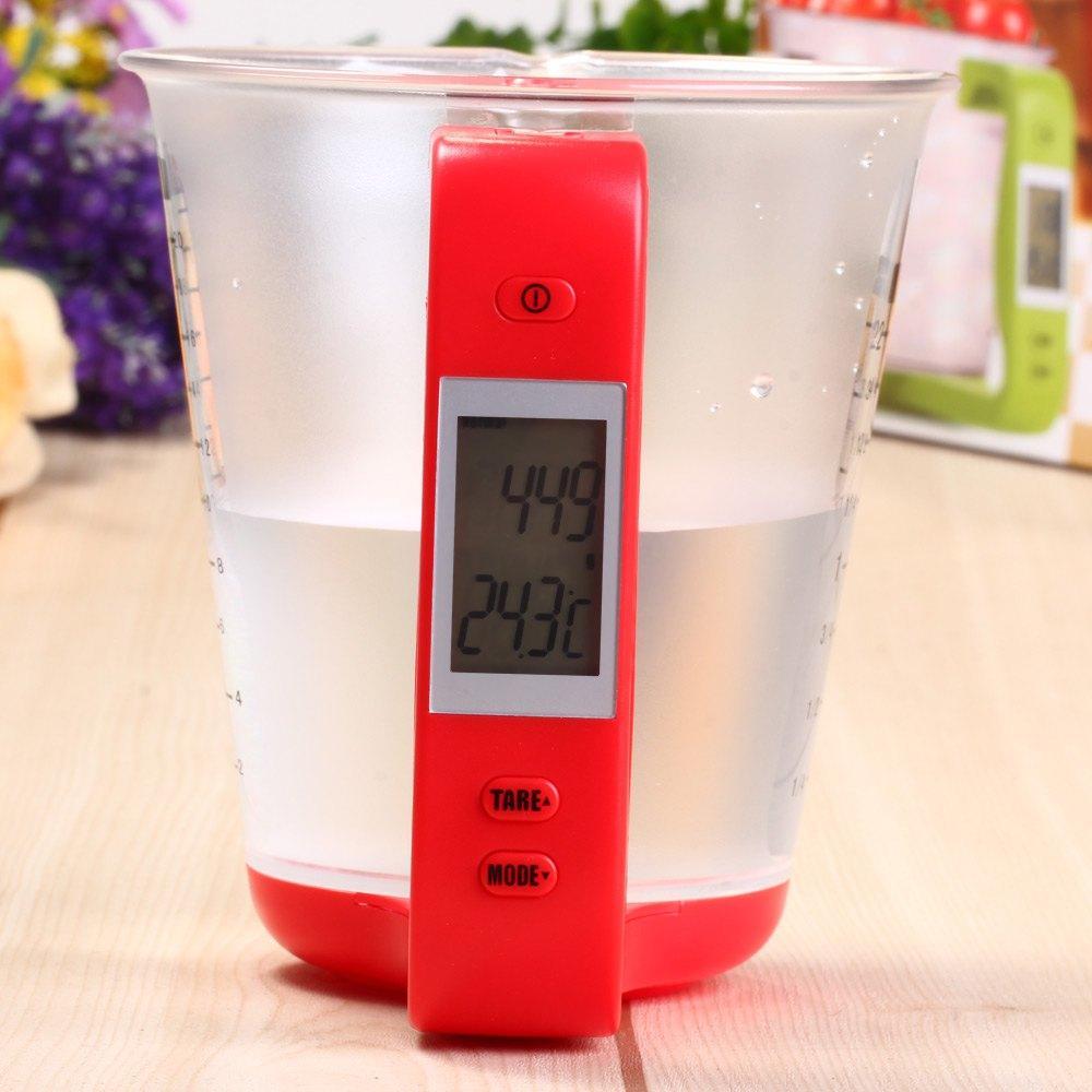 Digital Measuring Cup Kitchen Scale with LCD Display – Weigh & Pour in One Tool for Baking, Coffee, Meal Prep – 35 oz Capacity, Auto | Thomler