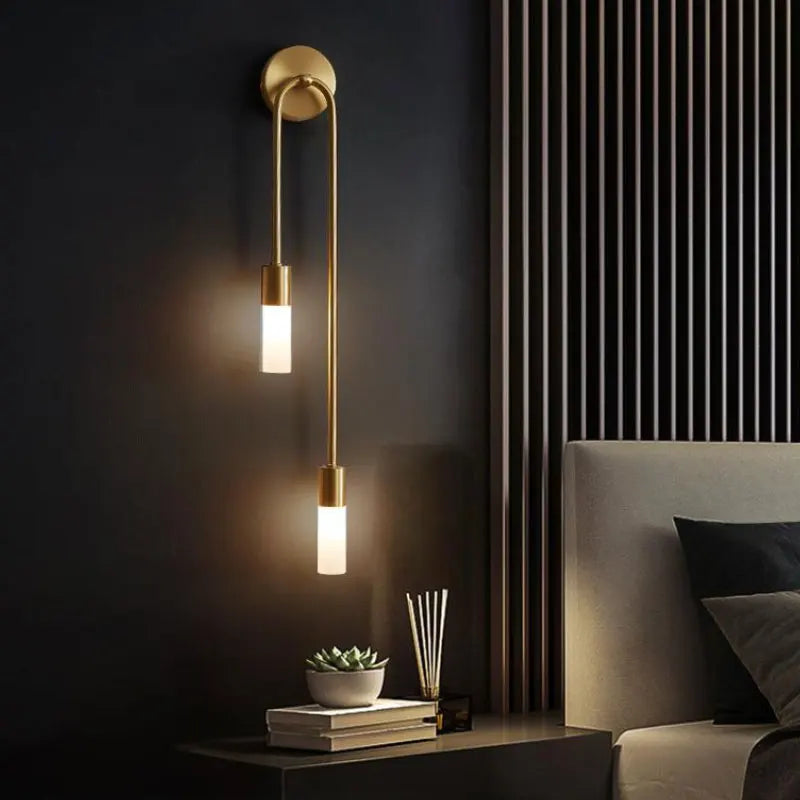 Contemporary Metal Wall Sconce Dual-Direction Lighting Fixture Hardwired Uplight & Downlight for Hallway Bedroom Living Room | Thomler