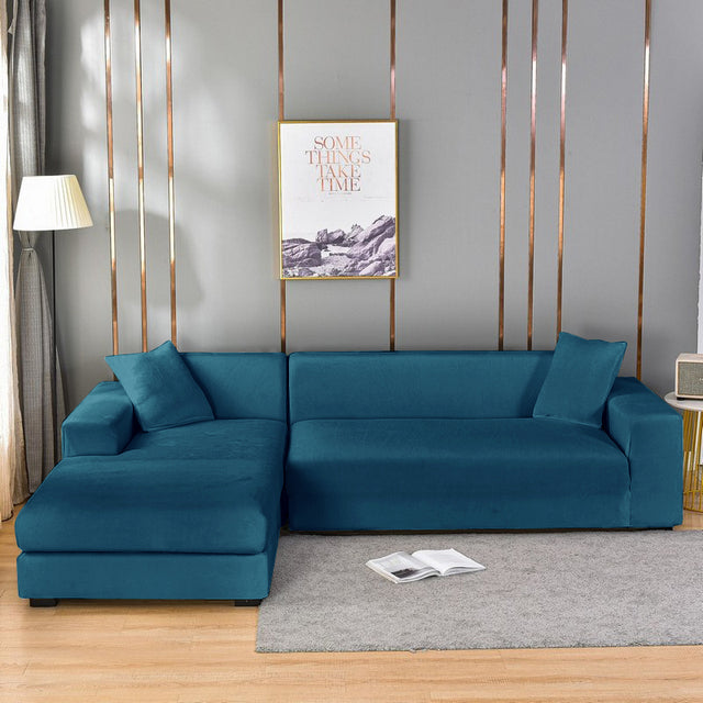 Stretch Velvet Couch Cover with Full Frame Protection for Living Room Sofas – Universal Fit Slipcover | Thomler