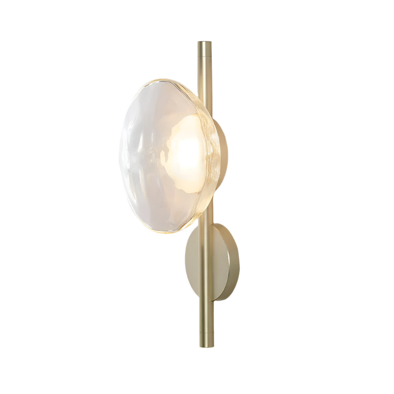 Navando | Mondgeblazen glas wandlamp met aluminium frame