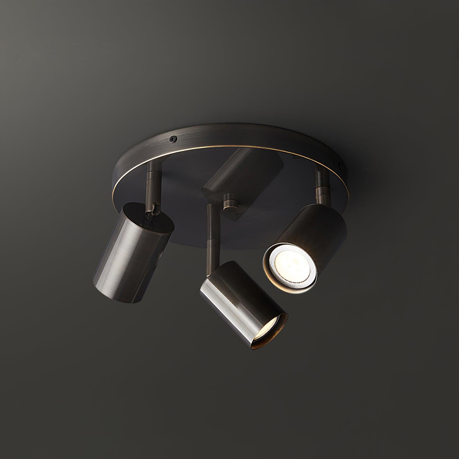 Ceiling Light Metal 11.8 in Multi Head Brass Kitchen Adjustable Spotlight Fixture Modern Indoor Lighting | Thomler