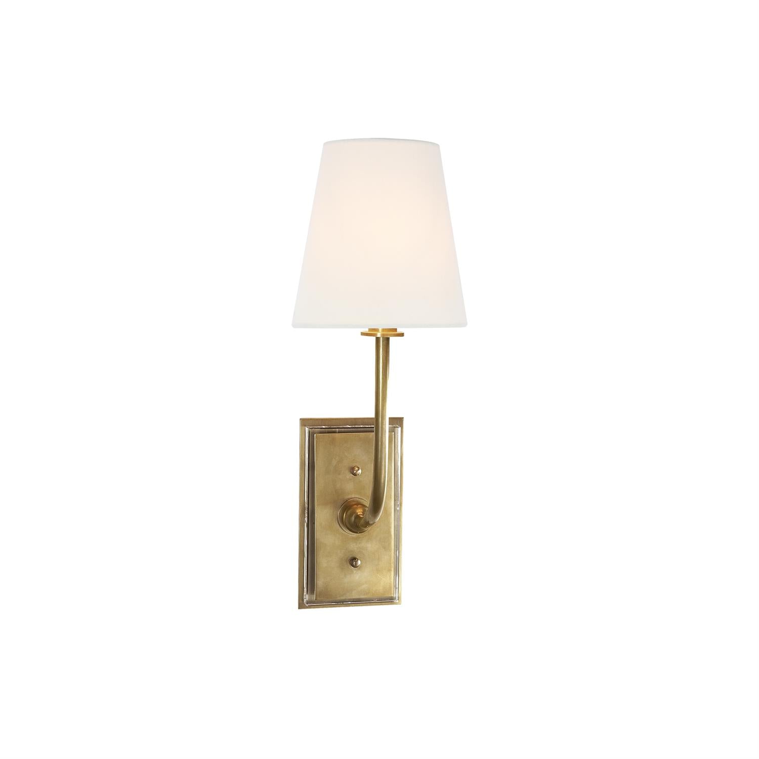 Wall Lamp Brass Fabric Shade E12 Indoor Bedroom Living Room Classic Sconce Lighting Fixture | Thomler