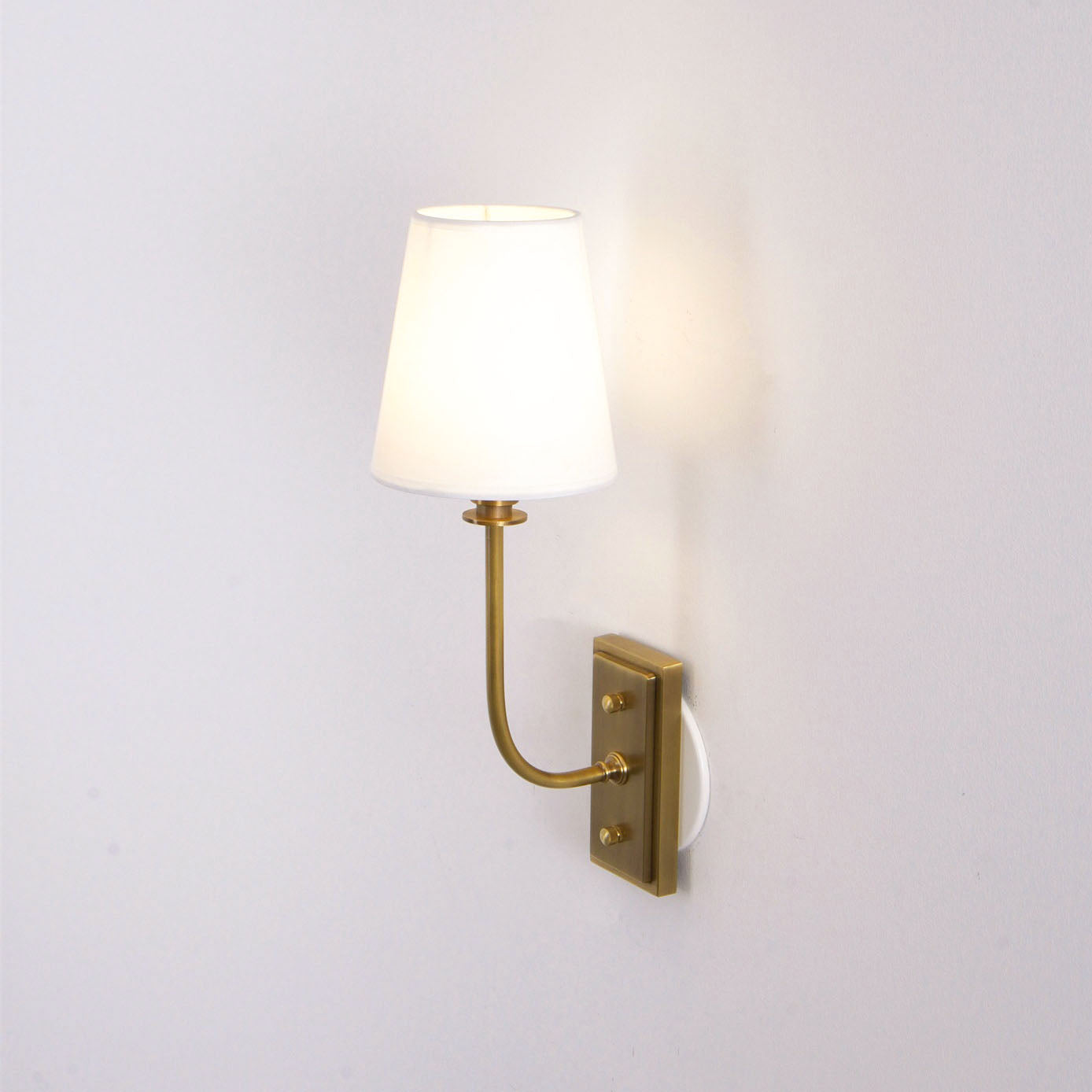 Wall Lamp Brass Fabric Shade E12 Indoor Bedroom Living Room Classic Sconce Lighting Fixture | Thomler