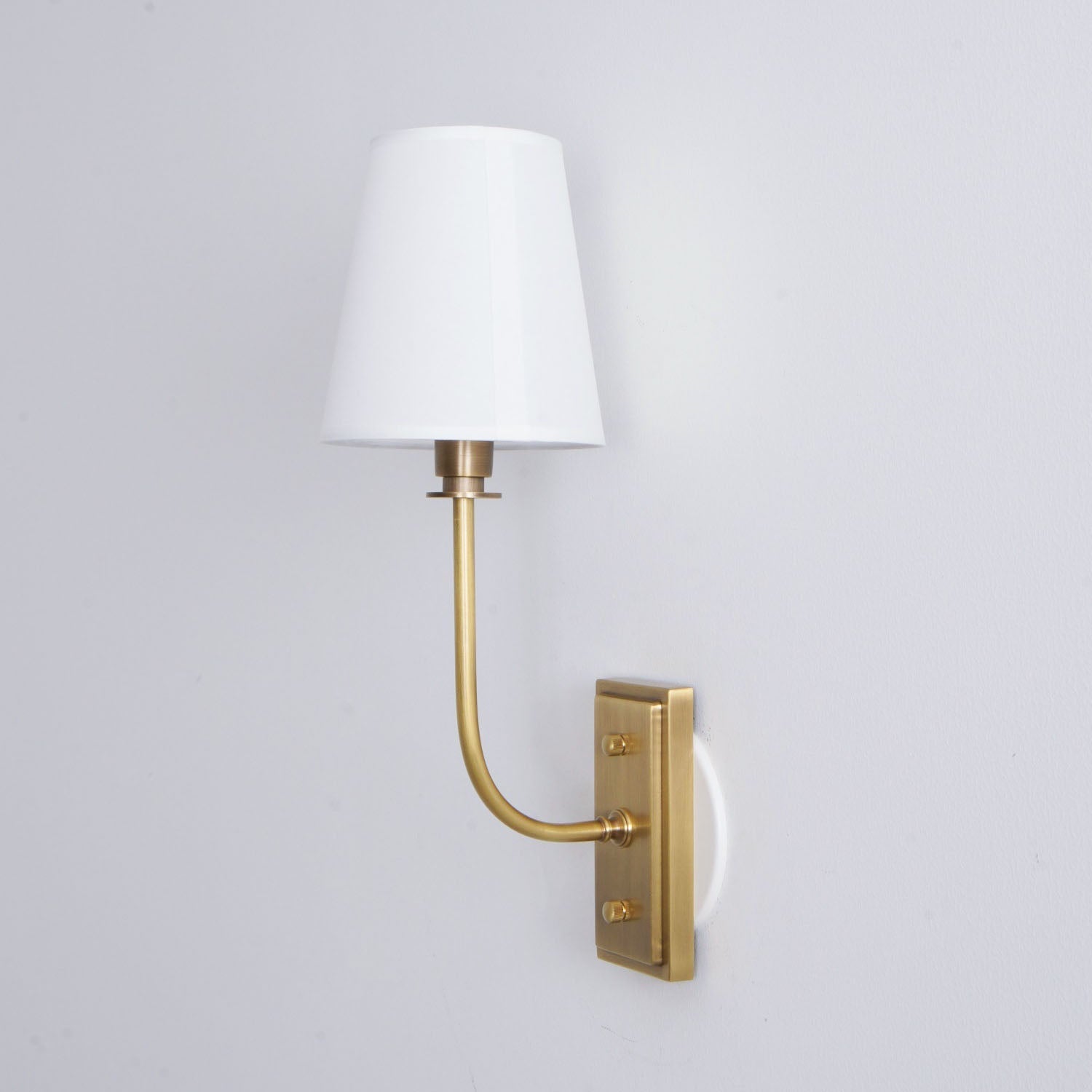Wall Lamp Brass Fabric Shade E12 Indoor Bedroom Living Room Classic Sconce Lighting Fixture | Thomler