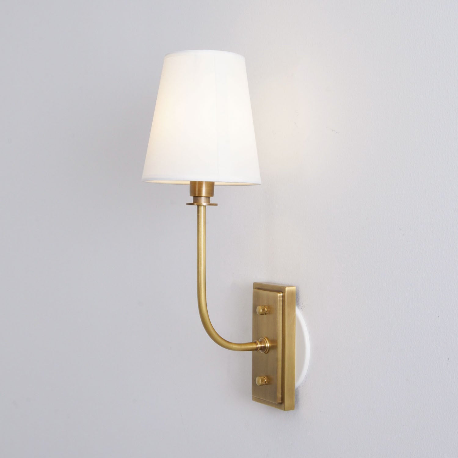 Wall Lamp Brass Fabric Shade E12 Indoor Bedroom Living Room Classic Sconce Lighting Fixture | Thomler